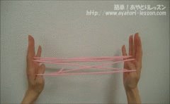 あやとり 連続技~鉄橋・かめ・ゴム・ヘリコプター(飛行機)